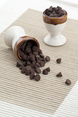 small chunks of chocolate