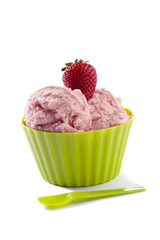 strawberry ice cream bowl