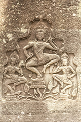 Beautiful Aspara at Preah Khan temple,  UNESCO site in Cambodia