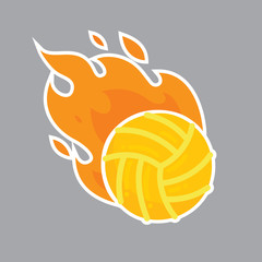 Volleyball isolated vector team icon illustration