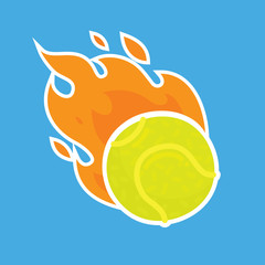 Tennis ball isolated vector team icon illustration