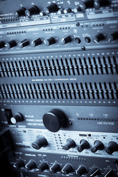 Buttons in sound studio