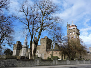 Cardiff castle in Wales
