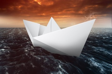 Obraz premium Composite image of virtual image of a origami