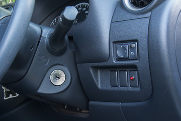 Fototapeta na wymiar Car keys in ignition