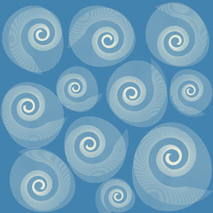 Abstract spiral on a blue background
