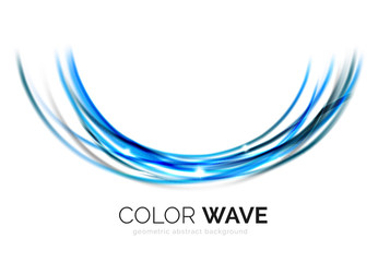 Naklejka premium Abstract color wave design element