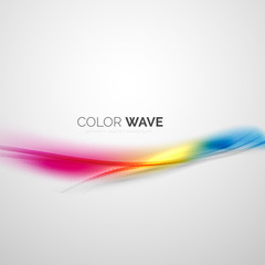 Abstract color wave design element