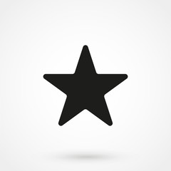 Black star icon vector