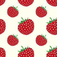 Abstract pattern of berries (Strawberry), seamless pattern