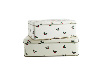 decorated tin boxes