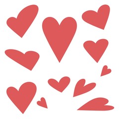 Heart. Icons. Vector illustration. 