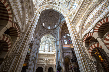 La Mezquita Cathedral in Cordoba, Spain. The cathedral was built