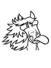 face head crazy funny grimace beautiful pony stallion riding white comic cartoon