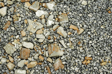 Background of construction waste stone bricks.