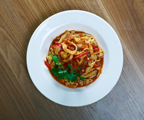 fettuccine with squid