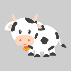 cartoon cow with bell