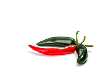 Jalapeno pepper on white background