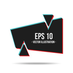 Abstract triangles and rectangle geometric vector banner.