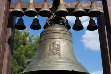 Obraz premium Ukraine. ancient orthodox tskrkovny bell