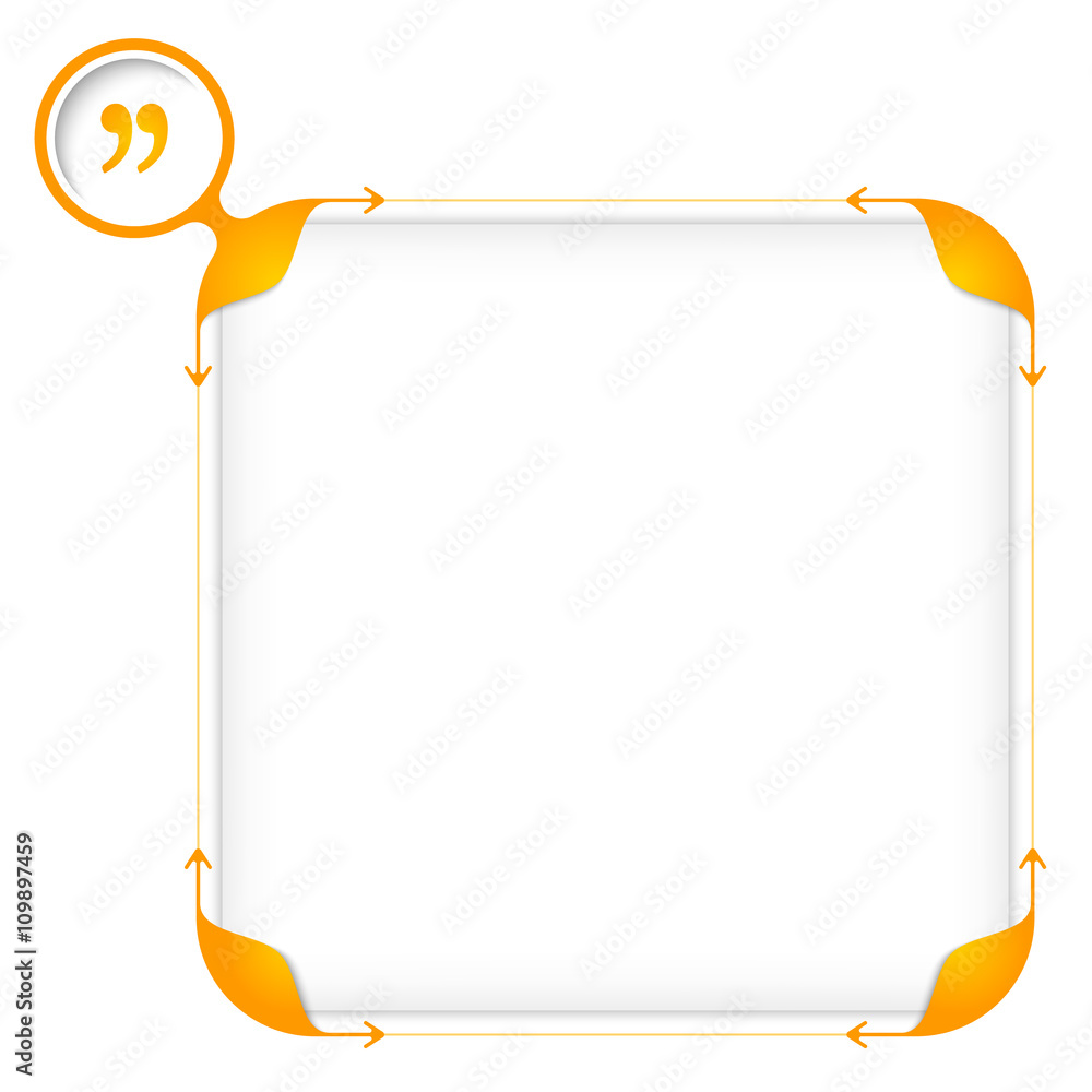 Poster text box to fill your text and quotation mark