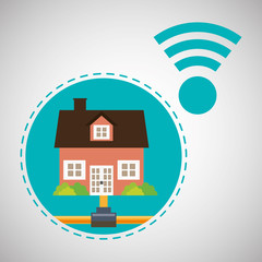 Home automation design. smart house icon. house concept, vector illustration