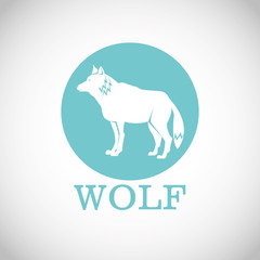 Wolf design. Animal concept.Wildlife animal, vector illustration