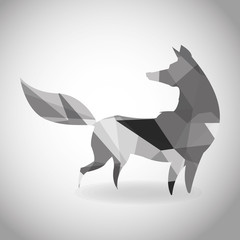 Animal design. Polygon concept. Shape and Origami icon, vector illustration