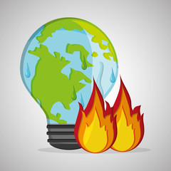 Save planet design. ecology icon. Think green concept, vector illustration