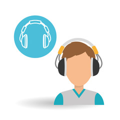 Music design. Online concept. Media illustration