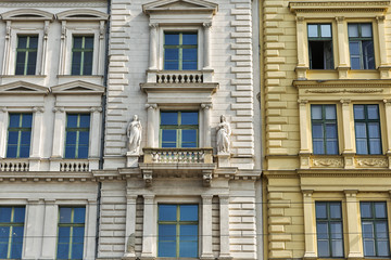 Fototapeta na wymiar Hungarian architecture in Budapest.