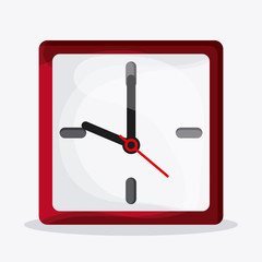 clock design. white background. time concept, vector illustration