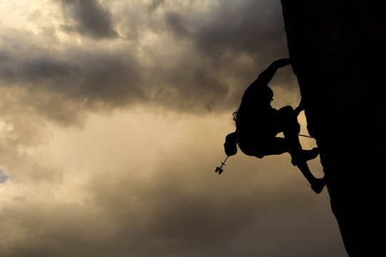 Climber on the edge.