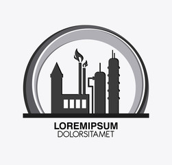 Fototapeta premium Industry design. Plant icon. Factory concept