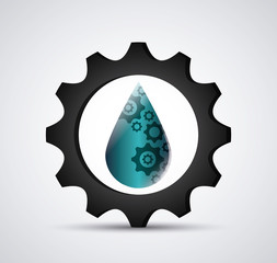 Obraz premium Gear illustration. Machine icon. Cog design