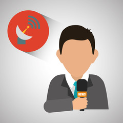News design. Broadcasting concept. communication icon, vector