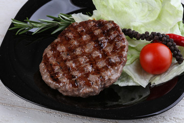 Grilled burger cutlet