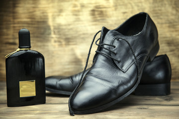 Men shoes and perfume