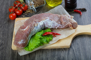 Raw pork meat