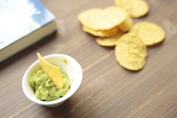 Guacamole and chips
