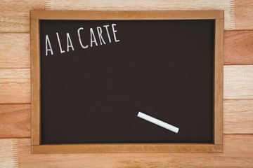 Composite image of a la carte message 