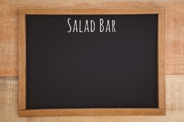 Composite image of salad bar message