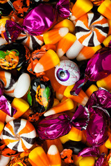 multicolored candies.