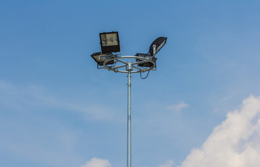 street light against the blue sky 
