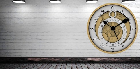 Composite image of pretty looking clock
