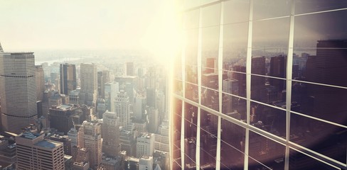 Image of a city landscape on a sunny day  © vectorfusionart