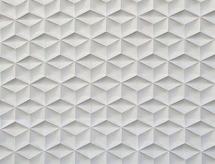 Fototapeta premium White geometric cement wall background.