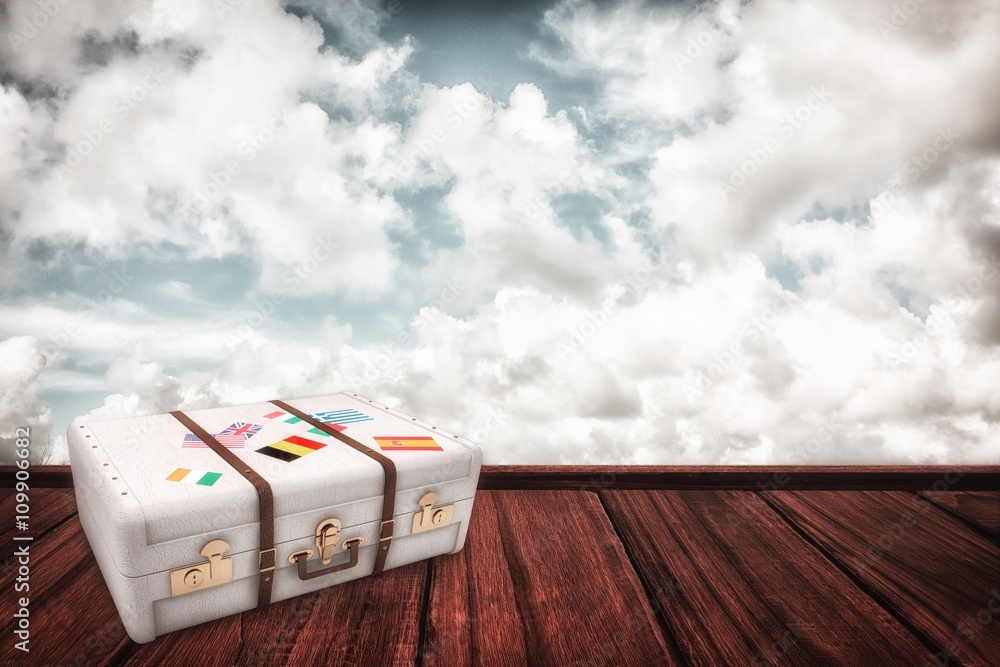 Aufkleber composite image of composite image of suitcase