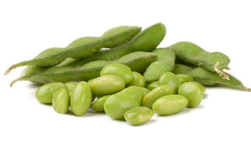 soya beans with pods