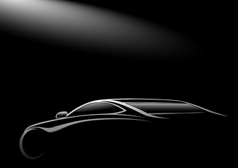 M&uuml;kemmel bir otomobil silueti